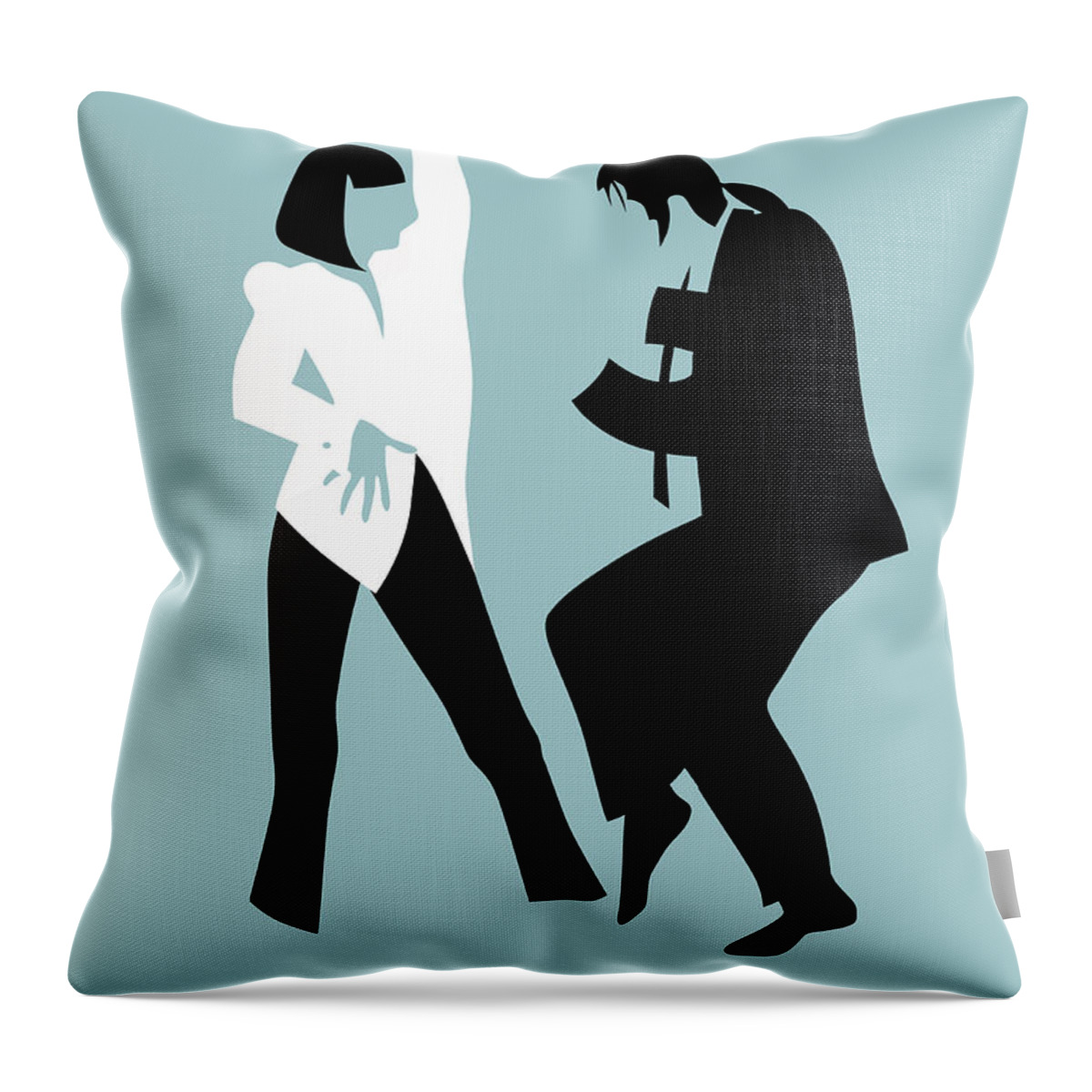 Pulp Fiction Throw Pillow featuring the painting Dance Good Poster 1 by Naxart Studio