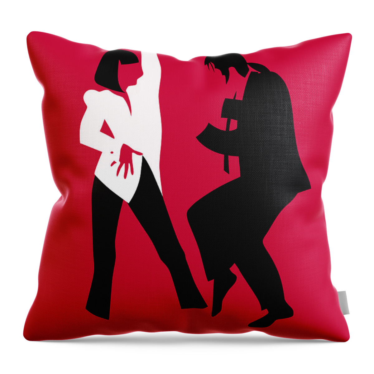 Pulp Fiction Throw Pillow featuring the digital art Dance Good Poster 2 by Naxart Studio