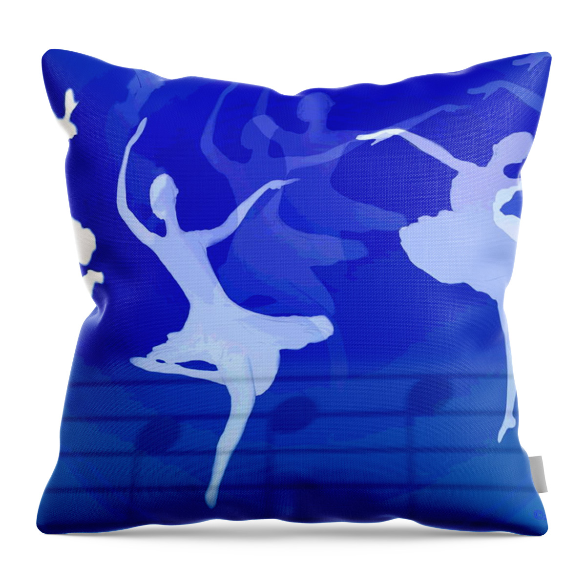 Ballet Throw Pillow featuring the photograph Dance The Blues Away by Joyce Dickens