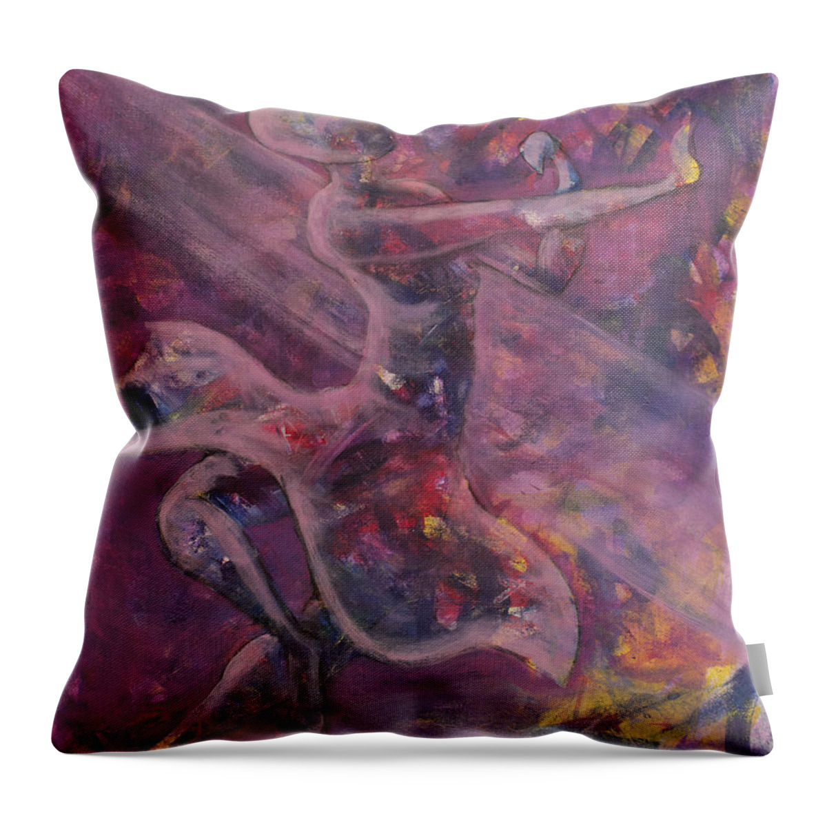 Dancer Throw Pillow featuring the painting Dancer by Jack Malloch