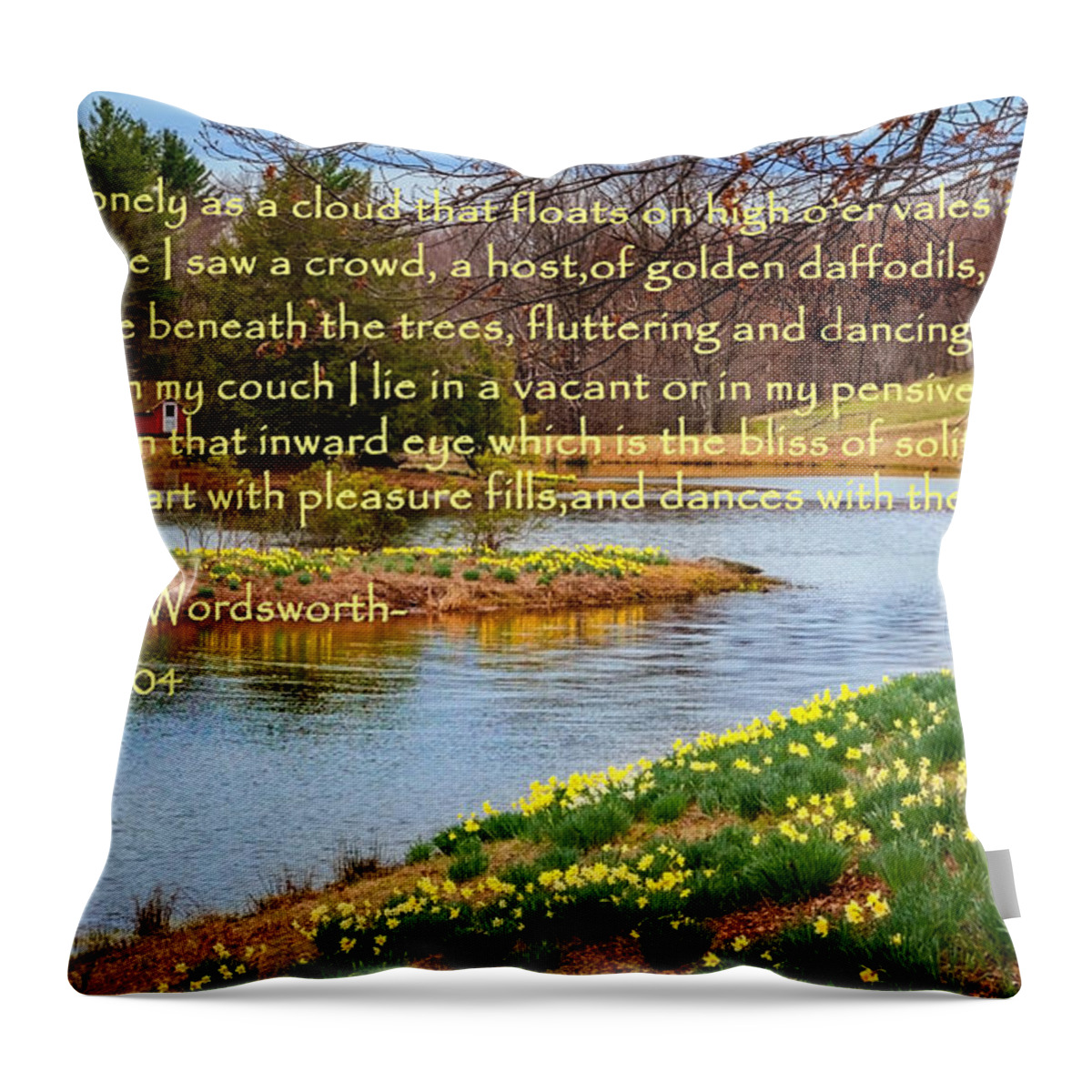 Daffodil Throw Pillow featuring the photograph Dances with the daffodils by Bill Wakeley