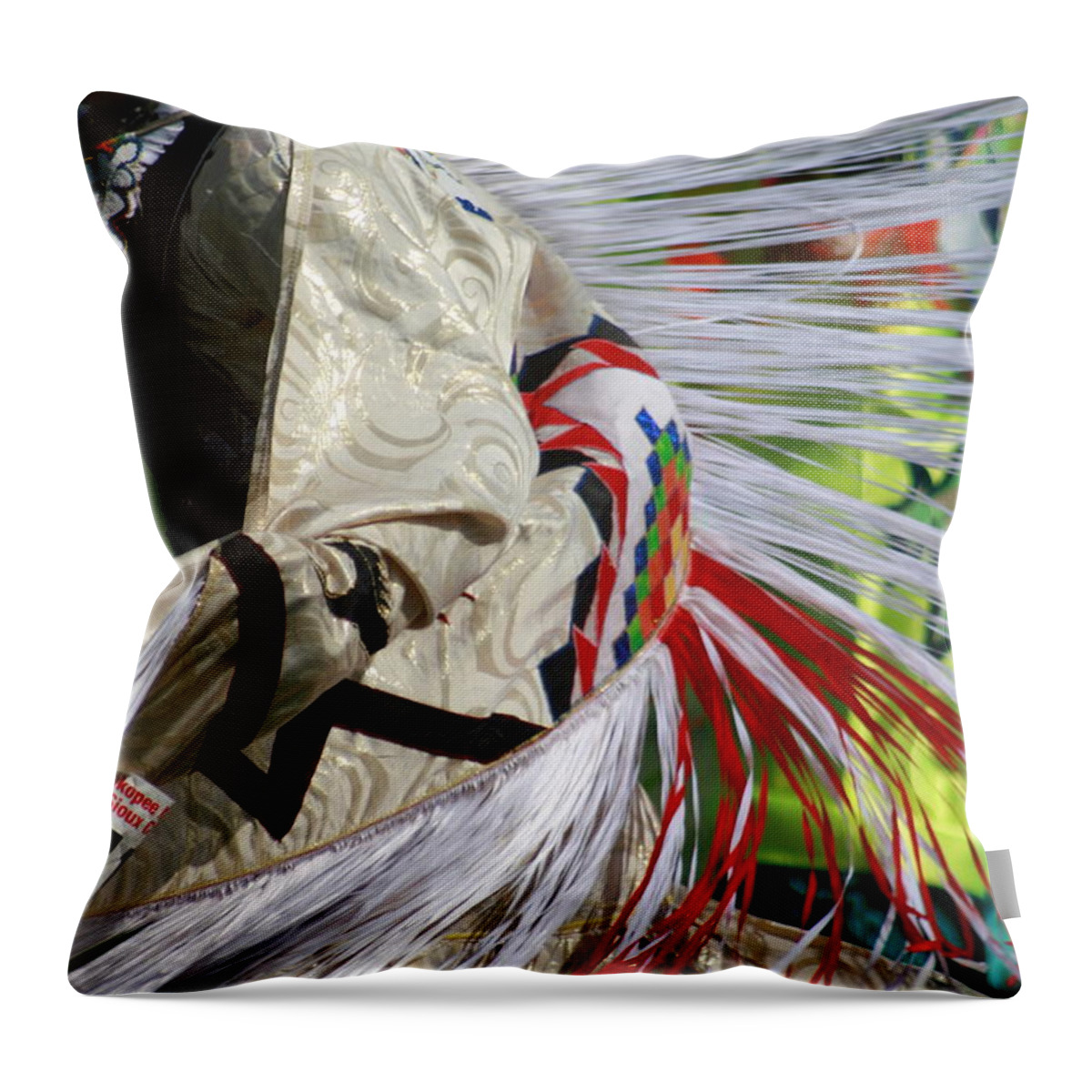 american Indian Throw Pillow featuring the photograph Dancing for the Ancestors by Kate Purdy