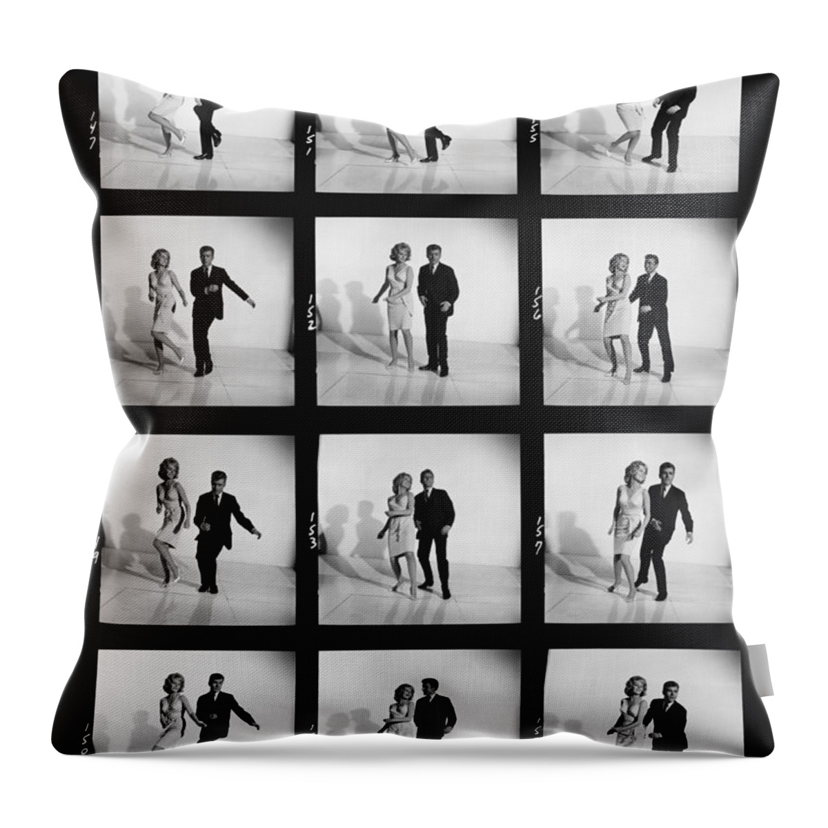 1950's Throw Pillow featuring the photograph Dancing The Twist by Underwood Archives