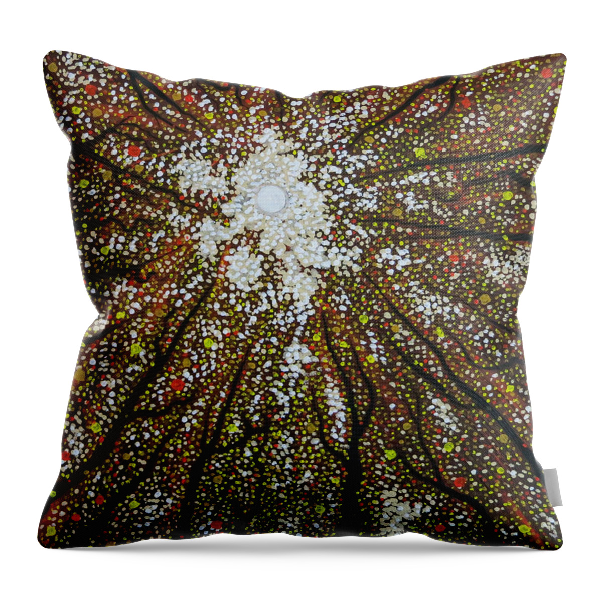 Contemporary Throw Pillow featuring the painting Dancing Through Sunday by Joel Tesch