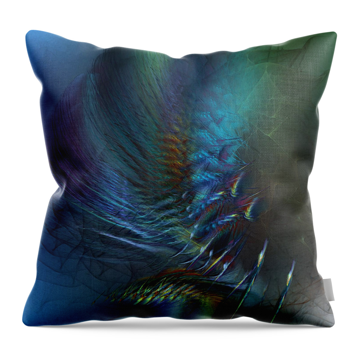 Abstract Throw Pillow featuring the digital art Dancing With the Wind-Abstract Art by Karin Kuhlmann