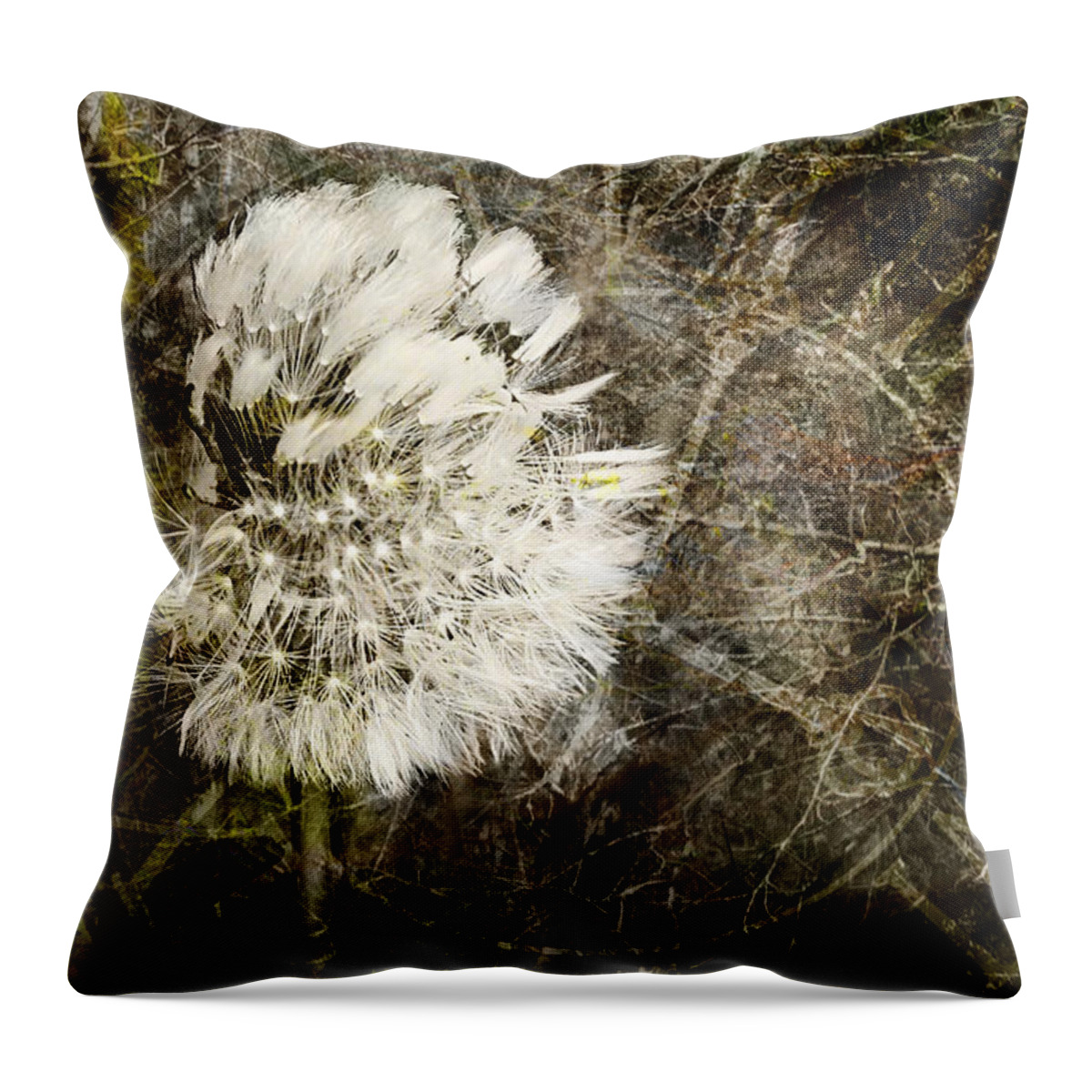 Dandelion Throw Pillow featuring the photograph Dandelions Don't Care About the Time by Belinda Greb