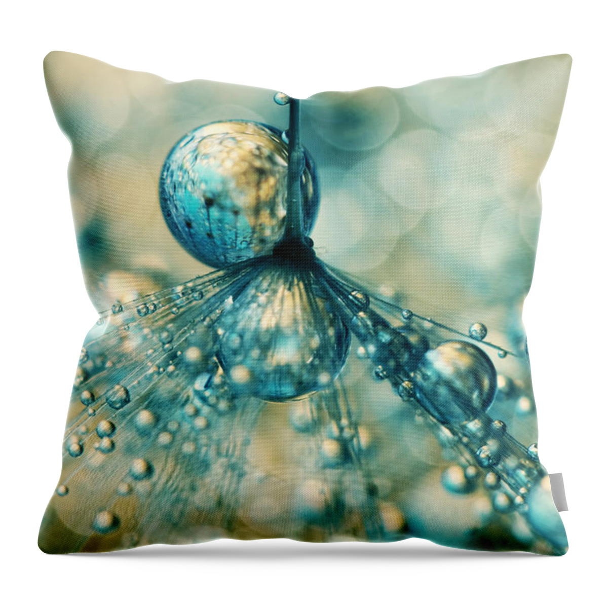 Dandelion Throw Pillow featuring the photograph Dandy Sprinkle by Sharon Johnstone