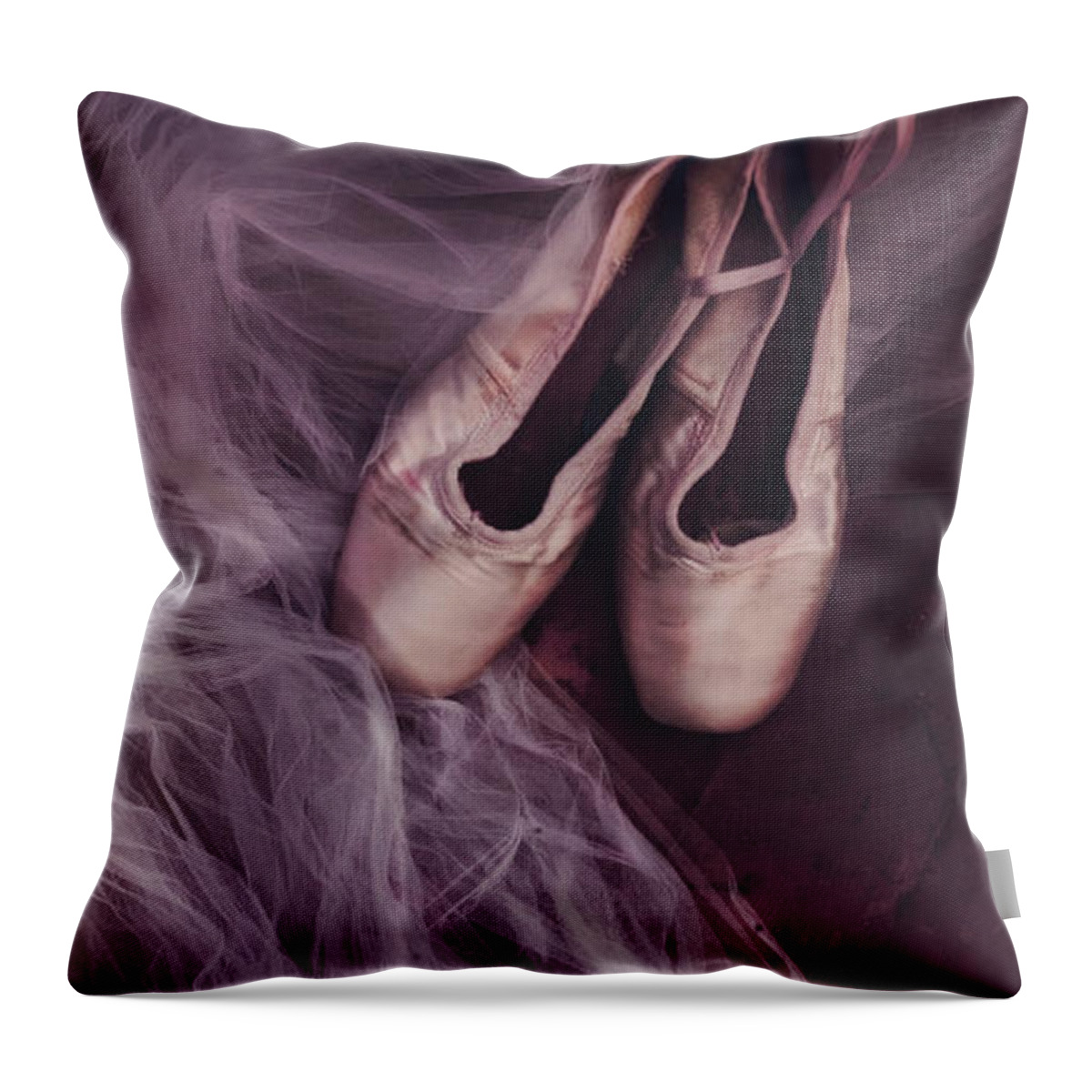 Shoes Throw Pillow featuring the photograph Danse Classique by Priska Wettstein