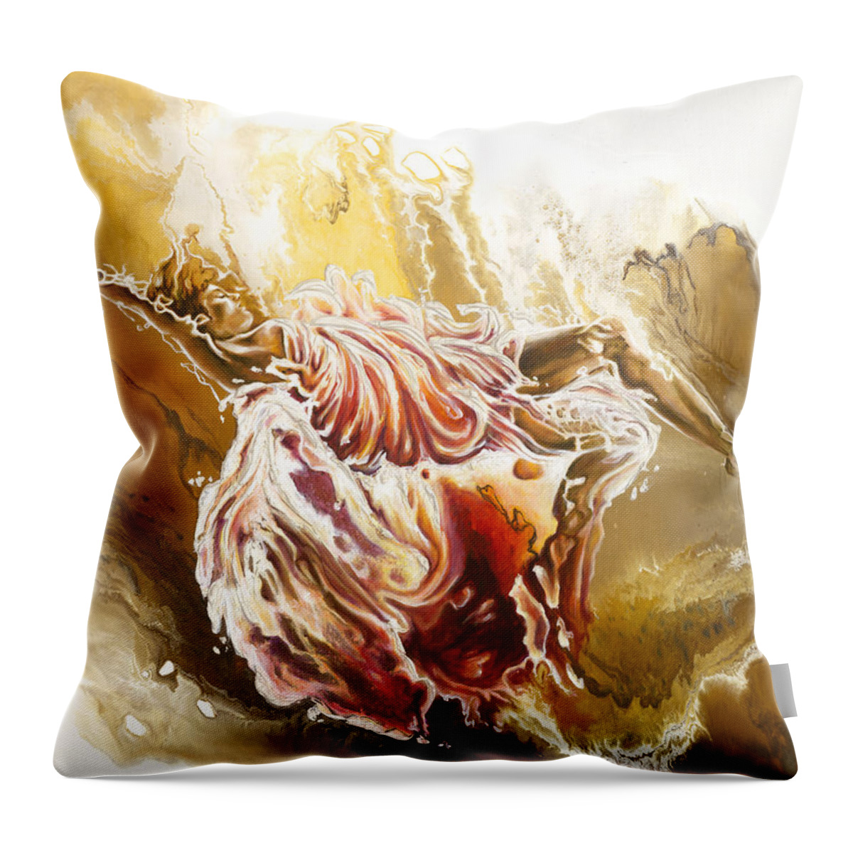 Dare Throw Pillow featuring the painting Dare by Karina Llergo