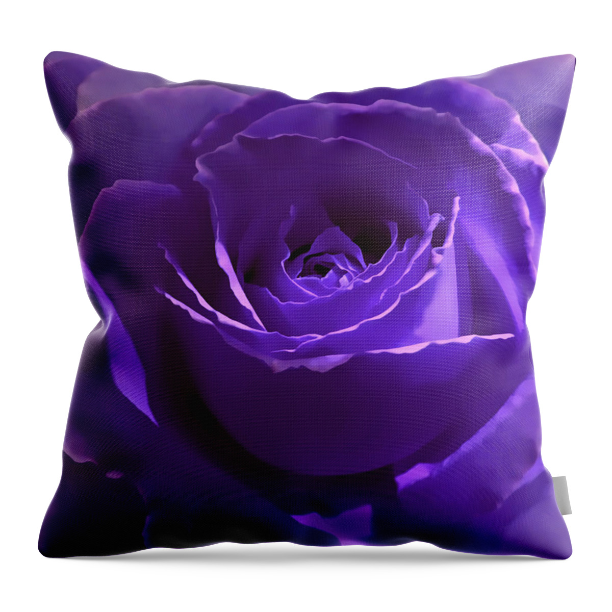 Rose Throw Pillow featuring the photograph Dark Secrets Purple Rose by Jennie Marie Schell