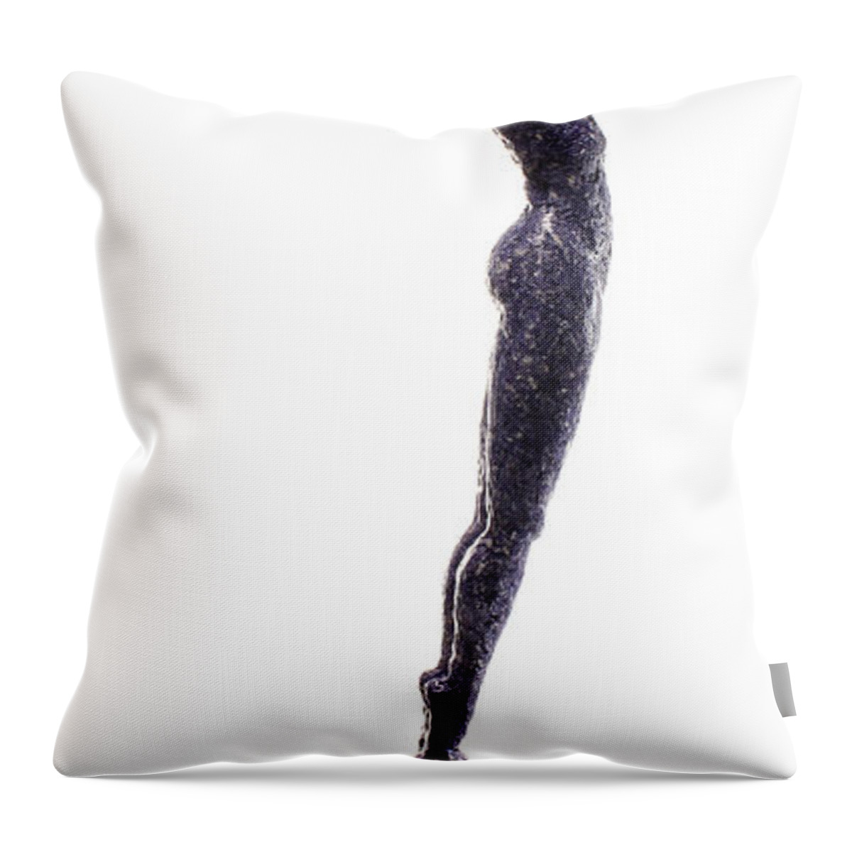 Dark Matter Throw Pillow featuring the mixed media Dark Violet Matter profile by Adam Long