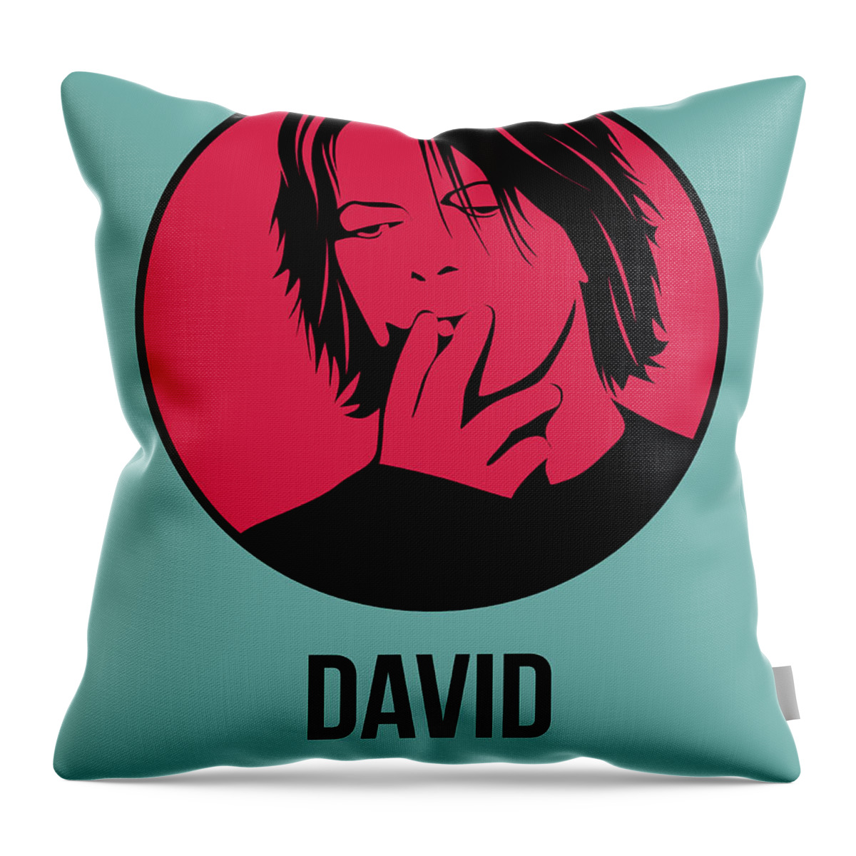 Music Throw Pillow featuring the digital art David Poster 3 by Naxart Studio