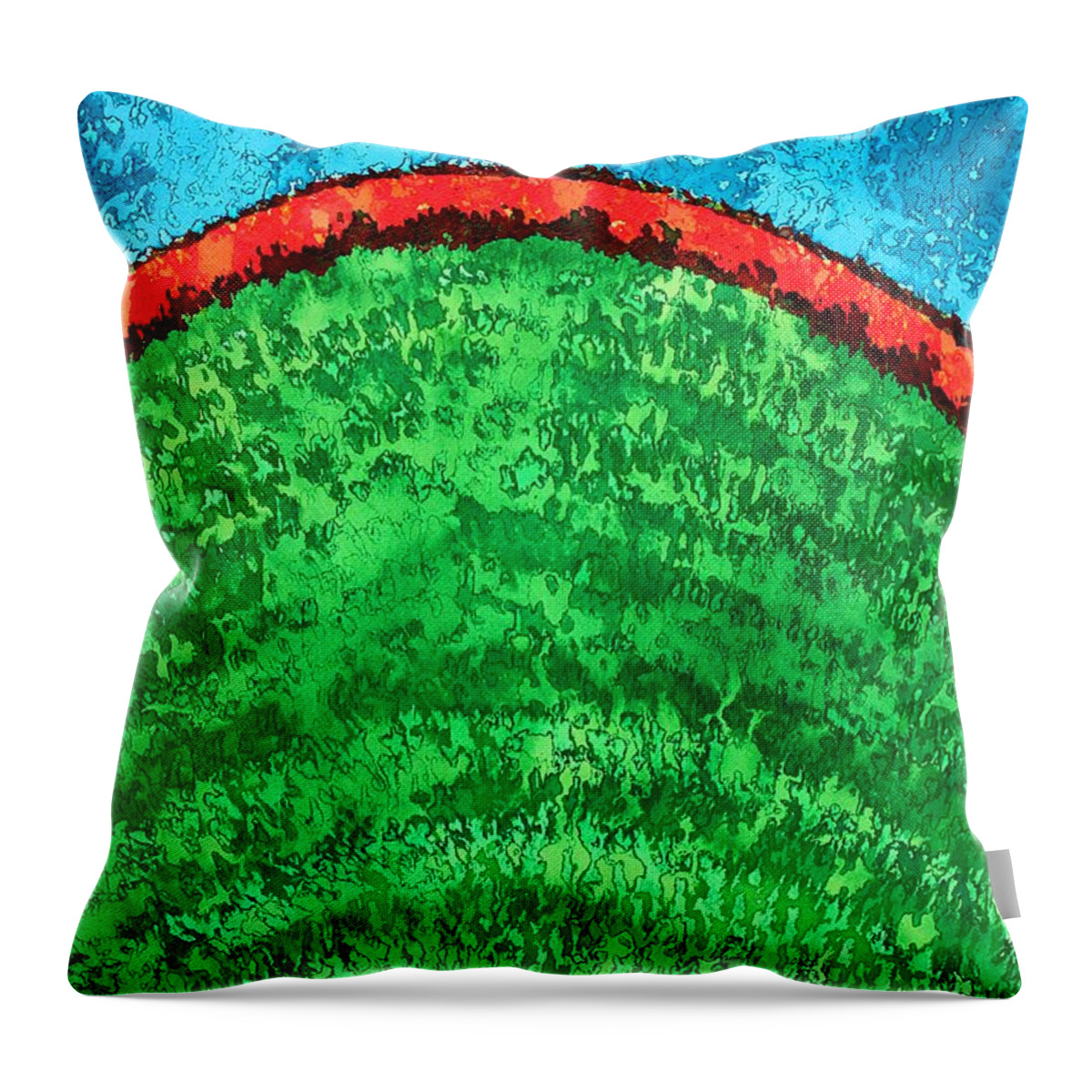 Dawn Throw Pillow featuring the painting Dawn Is Coming original painting by Sol Luckman