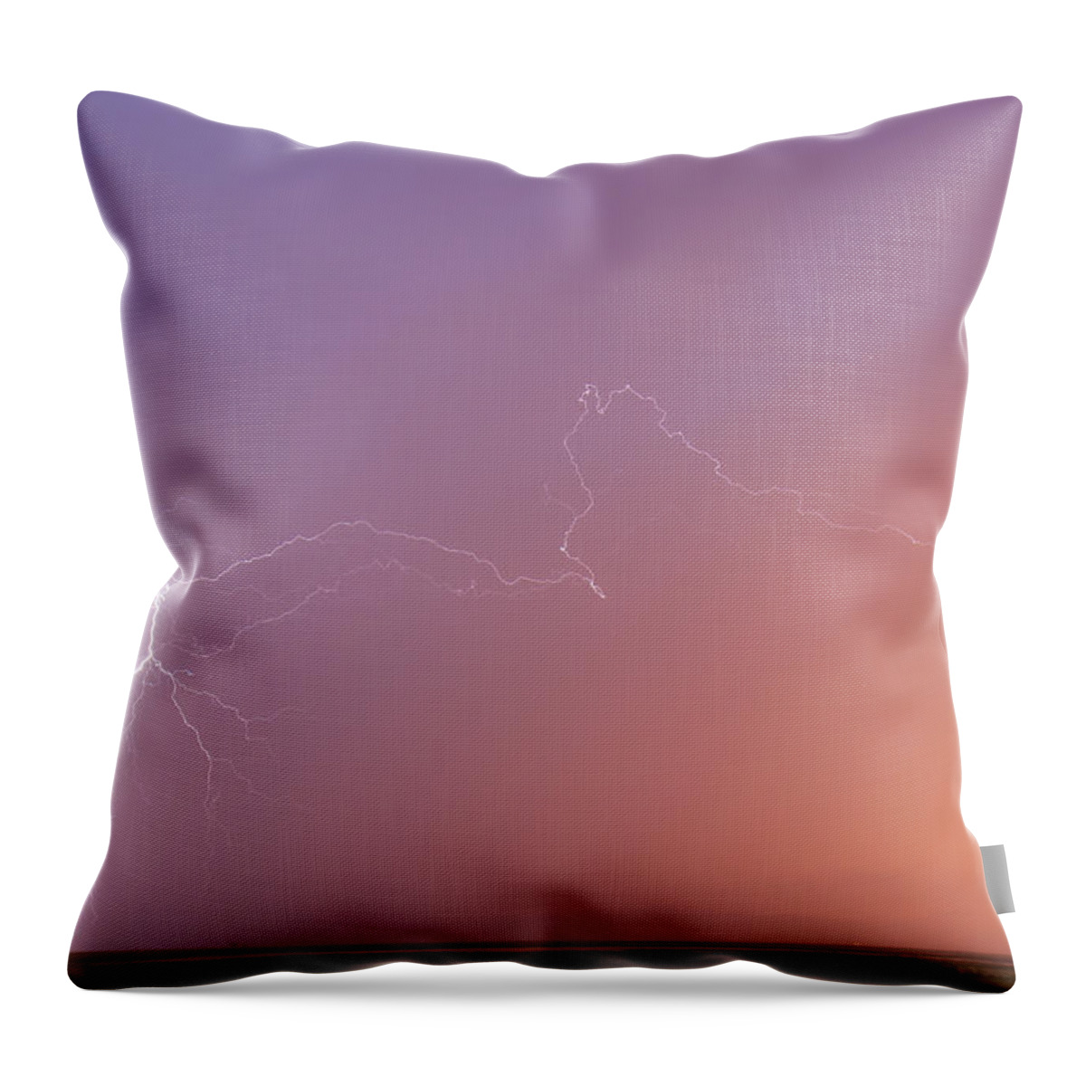 Kansas Throw Pillow featuring the photograph Dawn Lightning by Rob Graham