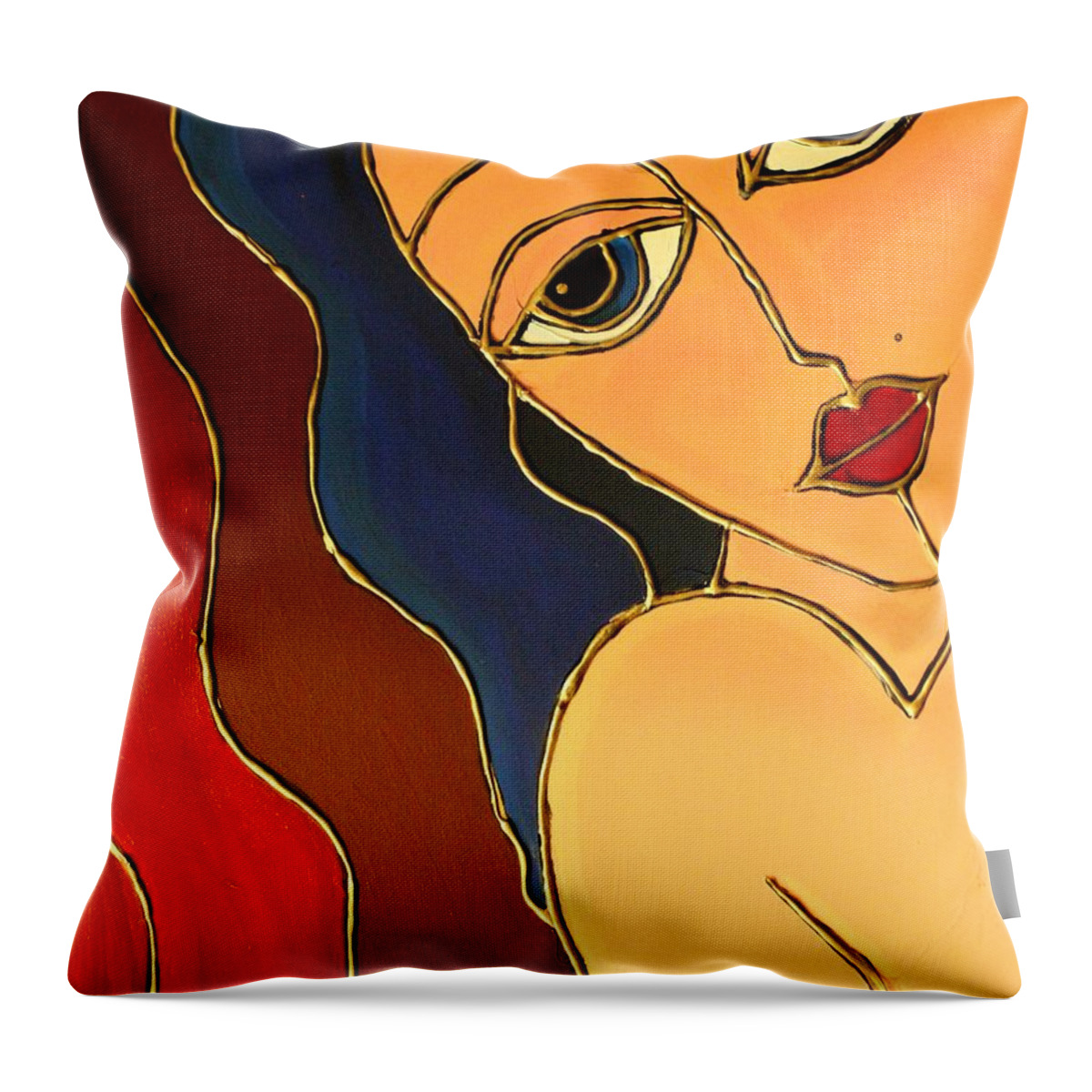 Lady Throw Pillow featuring the painting Day Dream by Cynthia Snyder