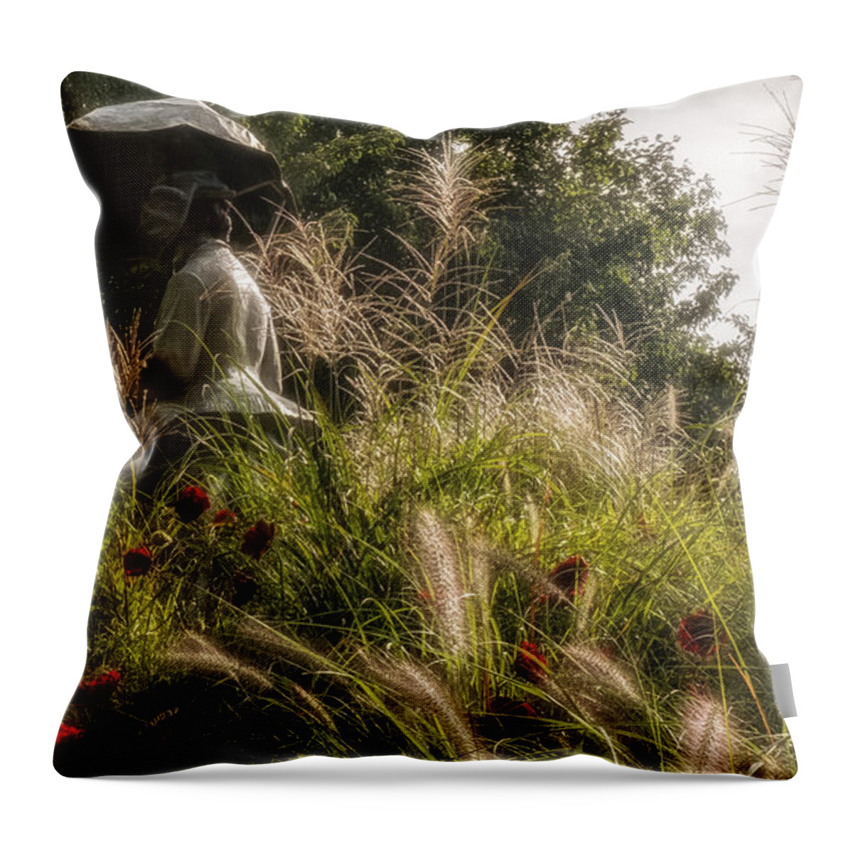 Grounds For Sculpture Throw Pillow featuring the photograph Day Dream by Glenn DiPaola