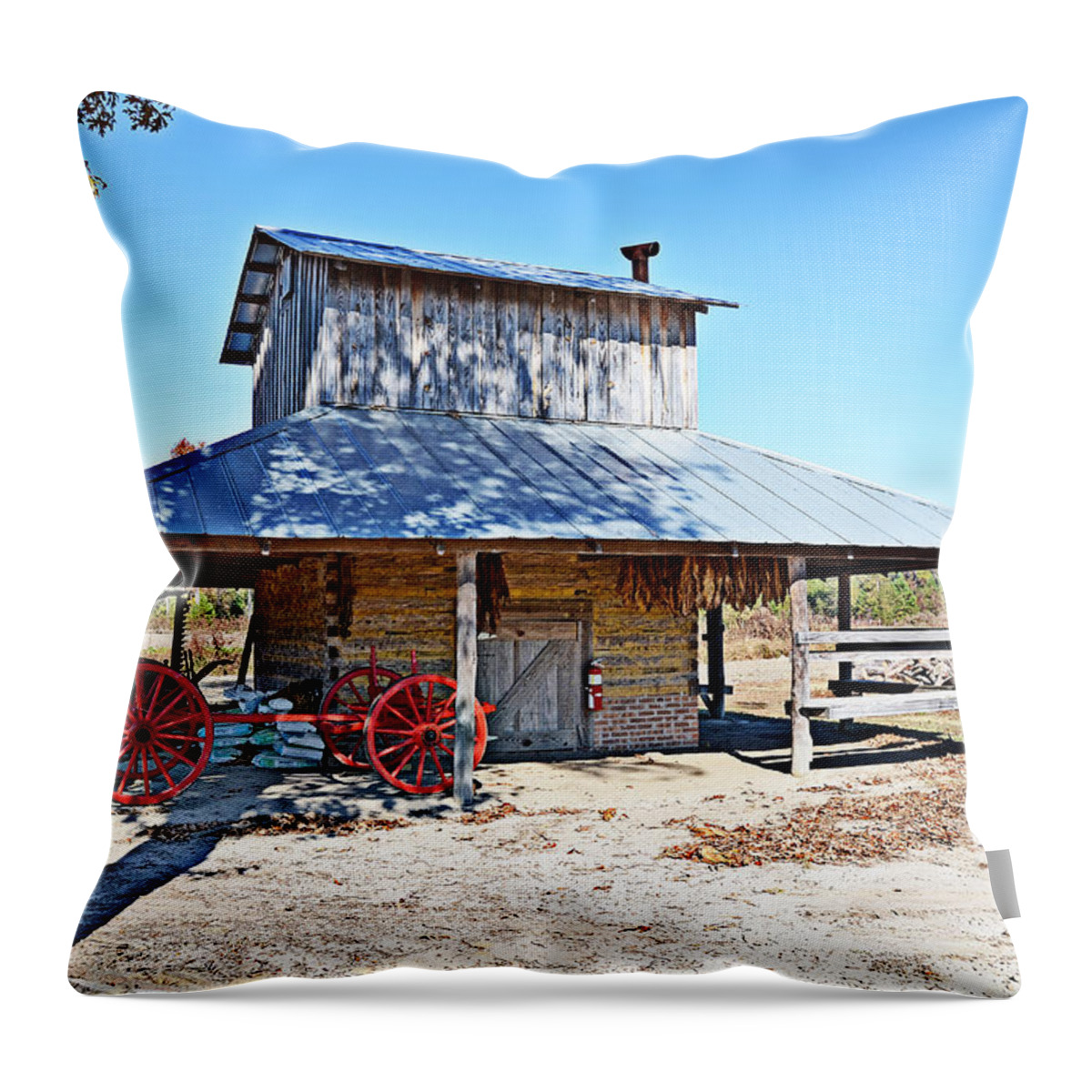Barn Throw Pillow featuring the photograph Days of Yore by Linda Brown
