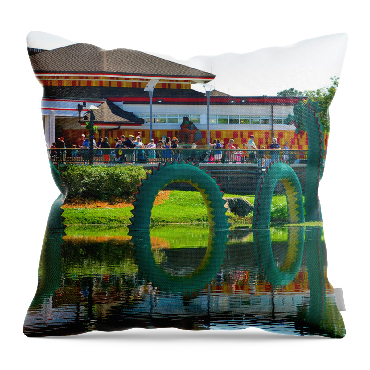 Dragon Throw Pillow featuring the photograph Dragon One Hundred by David Lee Thompson
