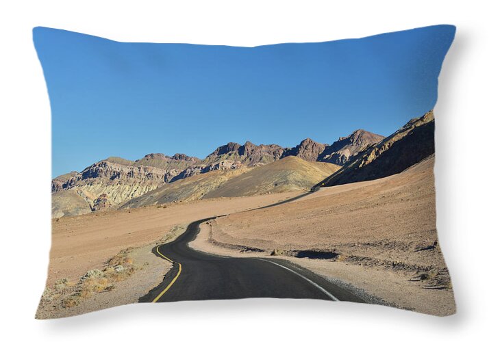  Throw Pillow featuring the photograph Death Valley Meander by Dana Sohr