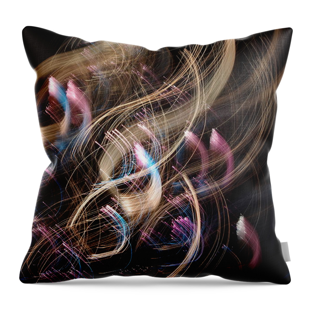 Fiber Optics Throw Pillow featuring the photograph Deco Movement by Adria Trail