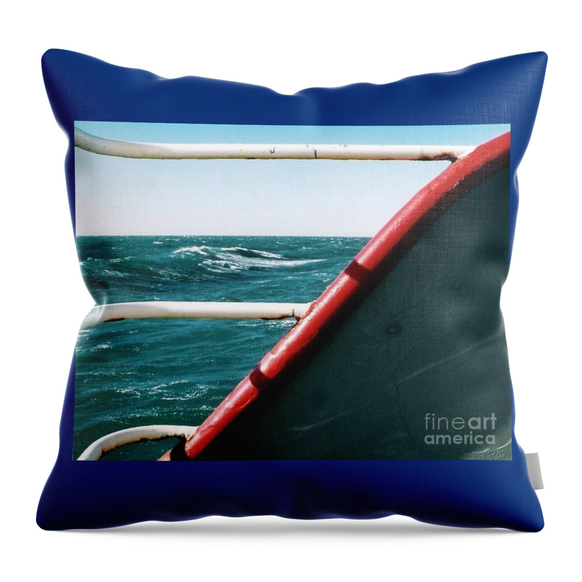 Gulf Of Mexico Throw Pillow featuring the photograph Deep Blue Sea Of The Gulf Of Mexico Off The Coast Of Louisiana Louisiana by Michael Hoard