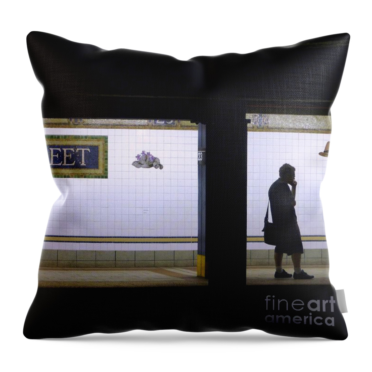 New York Throw Pillow featuring the photograph Deep in Thoughts by Marguerita Tan