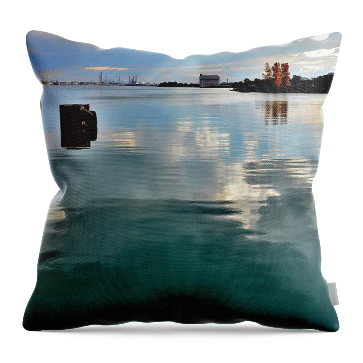 Harbour Throw Pillow featuring the photograph Deep Reflections 1 - Canada by Jeremy Hall