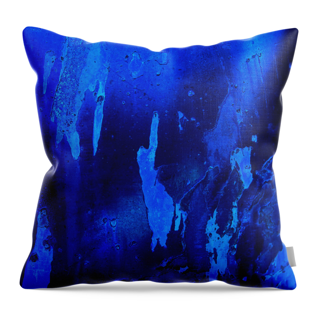 Abstract Art Throw Pillow featuring the photograph Deep Space Blue Abstract by Lee Craig