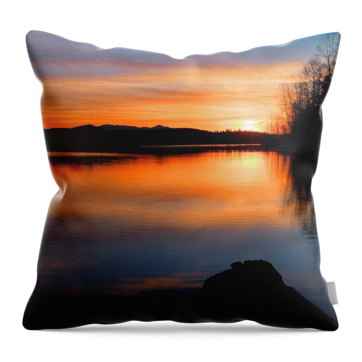 Sunset Throw Pillow featuring the photograph Deepening Light by Peter Mooyman