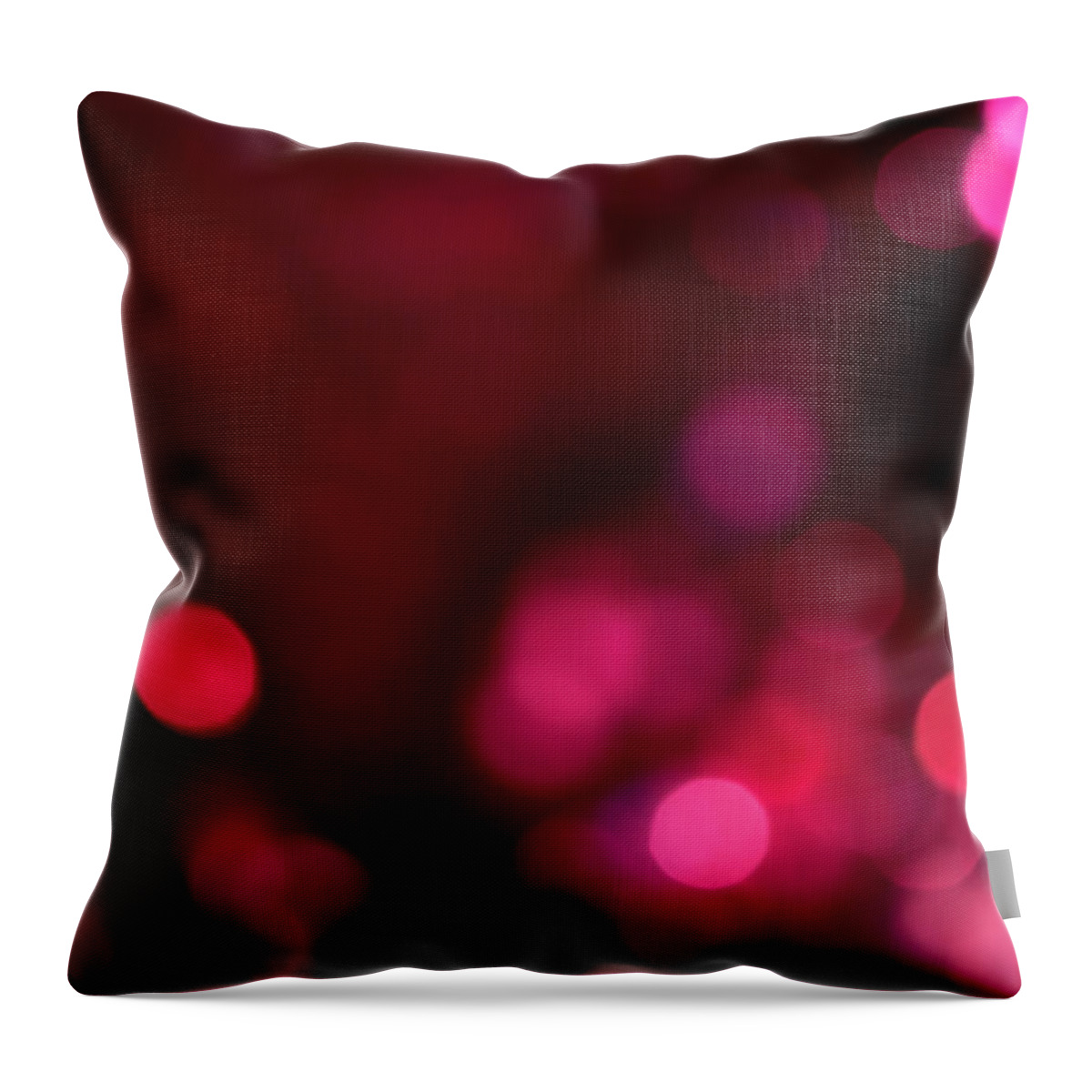 Orange Color Throw Pillow featuring the photograph Defocused Red Lights by Gm Stock Films