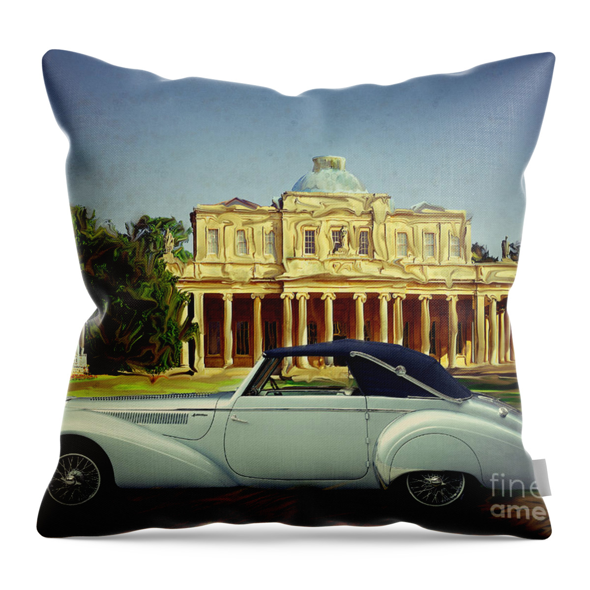 Oldtimer Throw Pillow featuring the photograph Delahaye 135-MS by Edmund Nagele FRPS