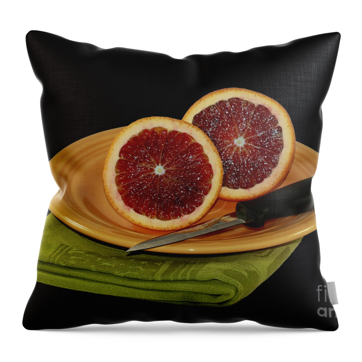 Delicious Throw Pillow featuring the photograph Delicious Juicy Blood Oranges by Inspired Nature Photography Fine Art Photography