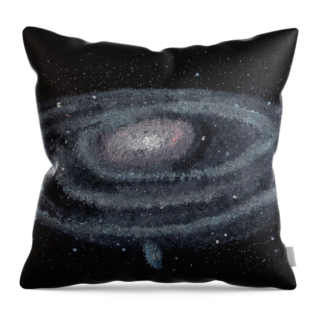 Spiral Throw Pillow featuring the painting Galaxy by Jessica Foster