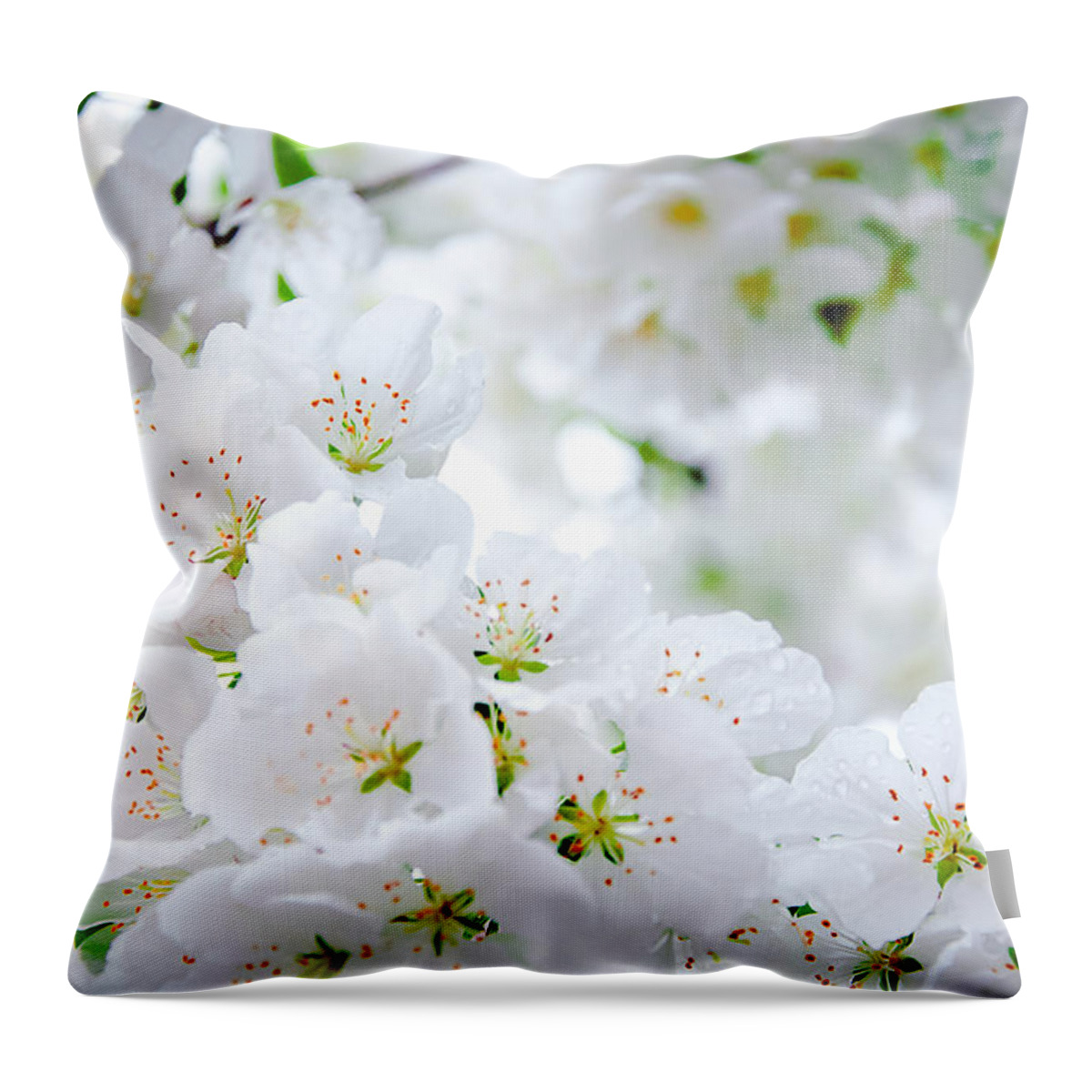 Flowers Throw Pillow featuring the photograph Depth Perception by Greg Fortier