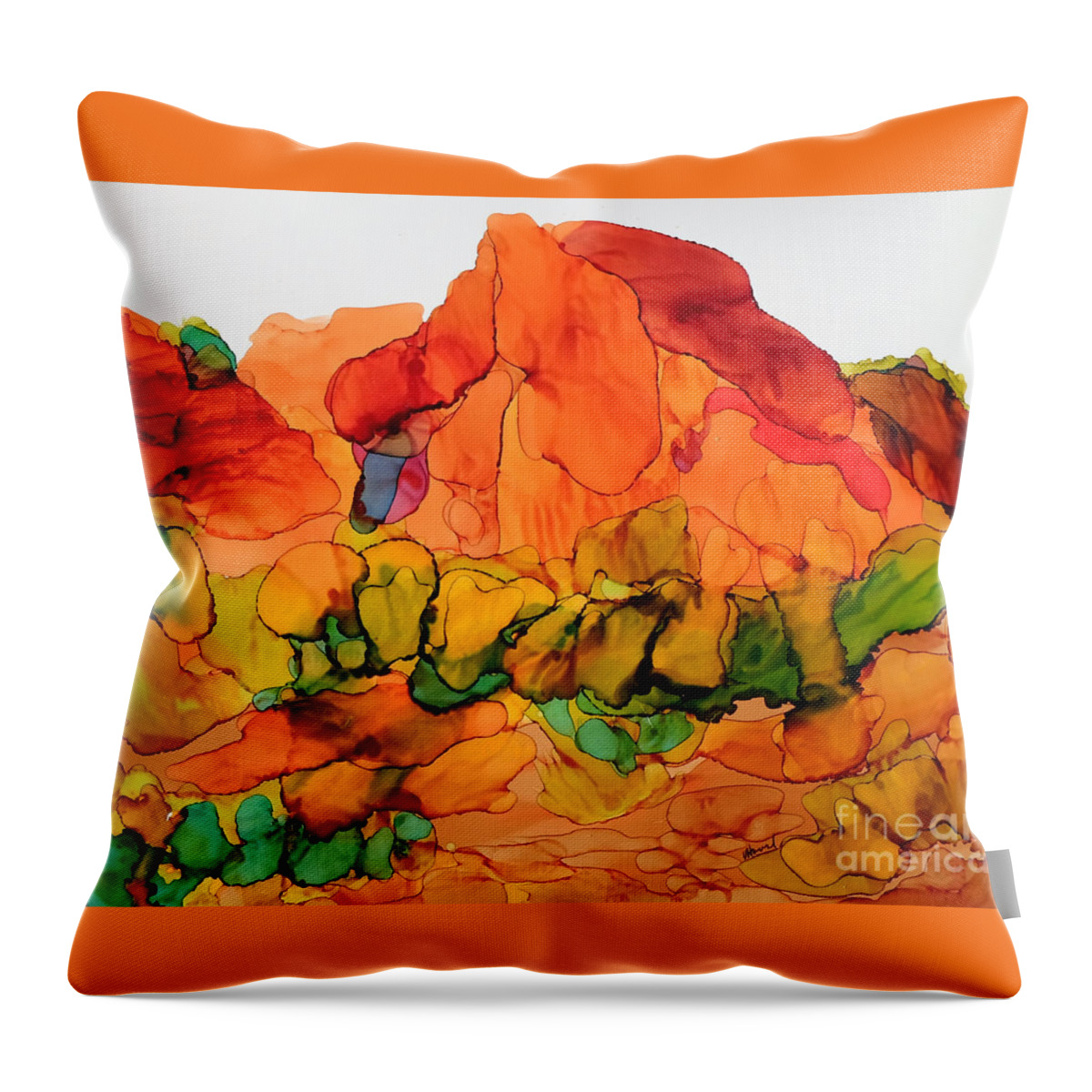 Desert Throw Pillow featuring the painting Desert Beauty 6 by Vicki Housel