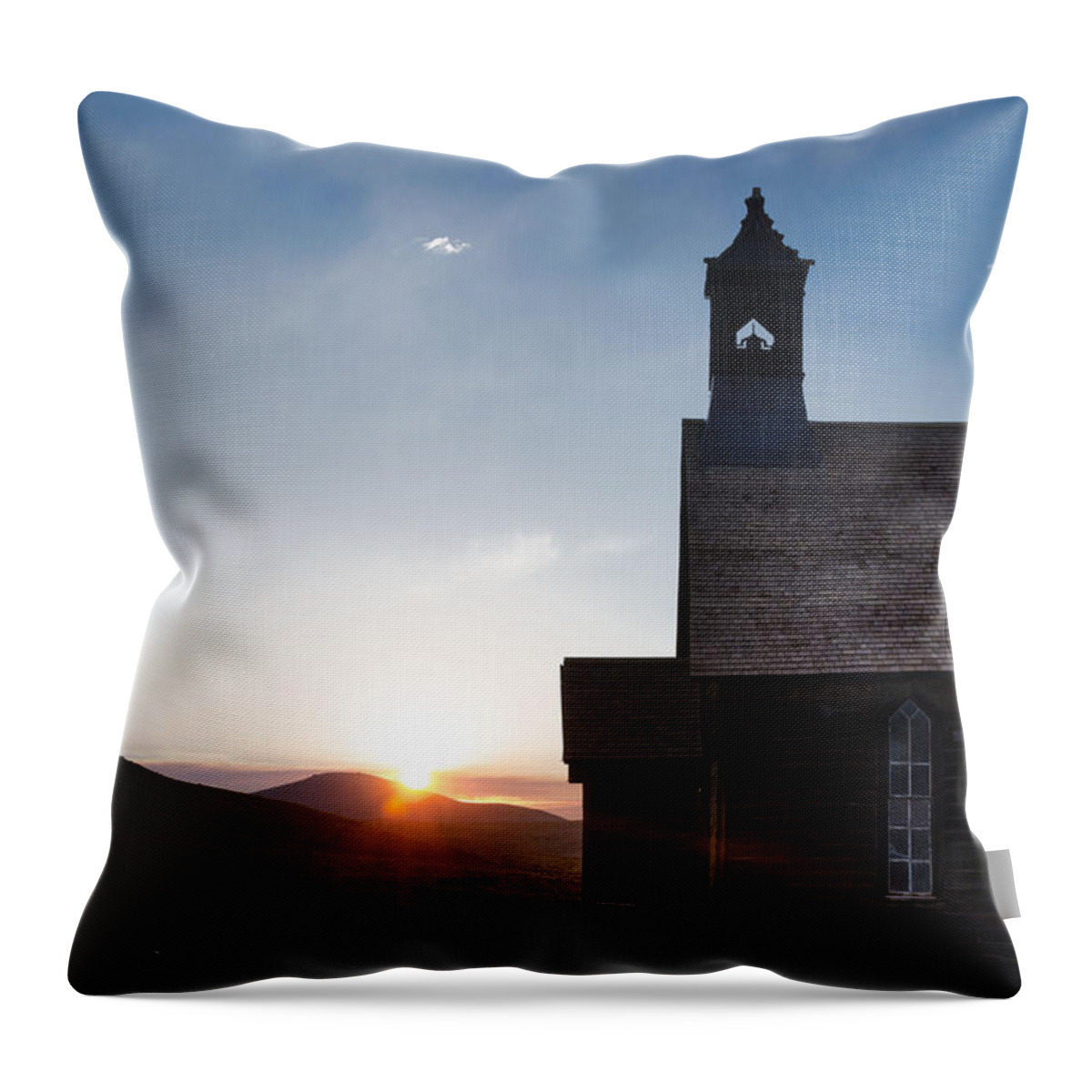 Church Throw Pillow featuring the photograph Desert Church by Janet Kopper