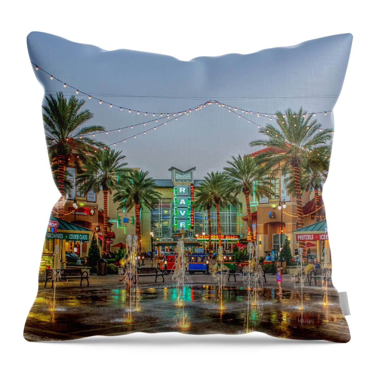 America Throw Pillow featuring the photograph Destin Commons by Traveler's Pics
