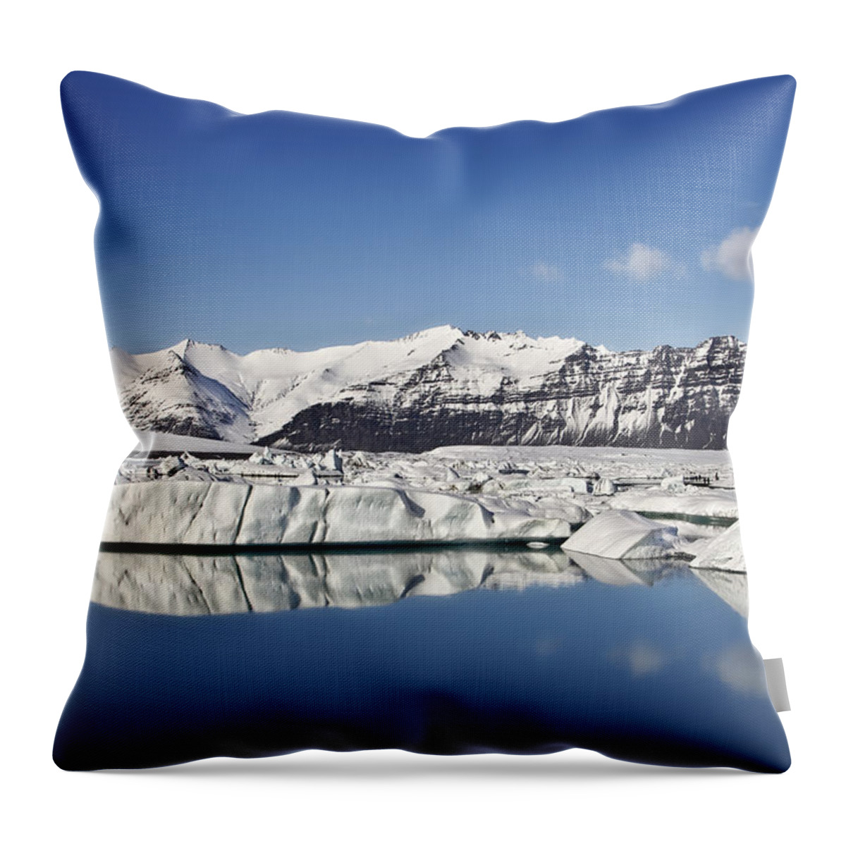 Jokulsarlon Throw Pillow featuring the photograph Destination - Iceland by Evelina Kremsdorf