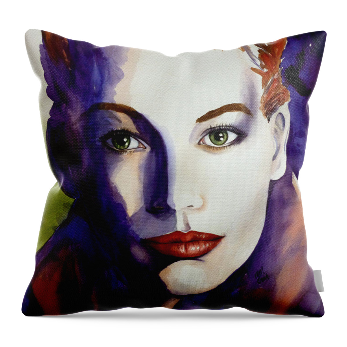 Abstract Realism Throw Pillow featuring the painting Determined by Michal Madison