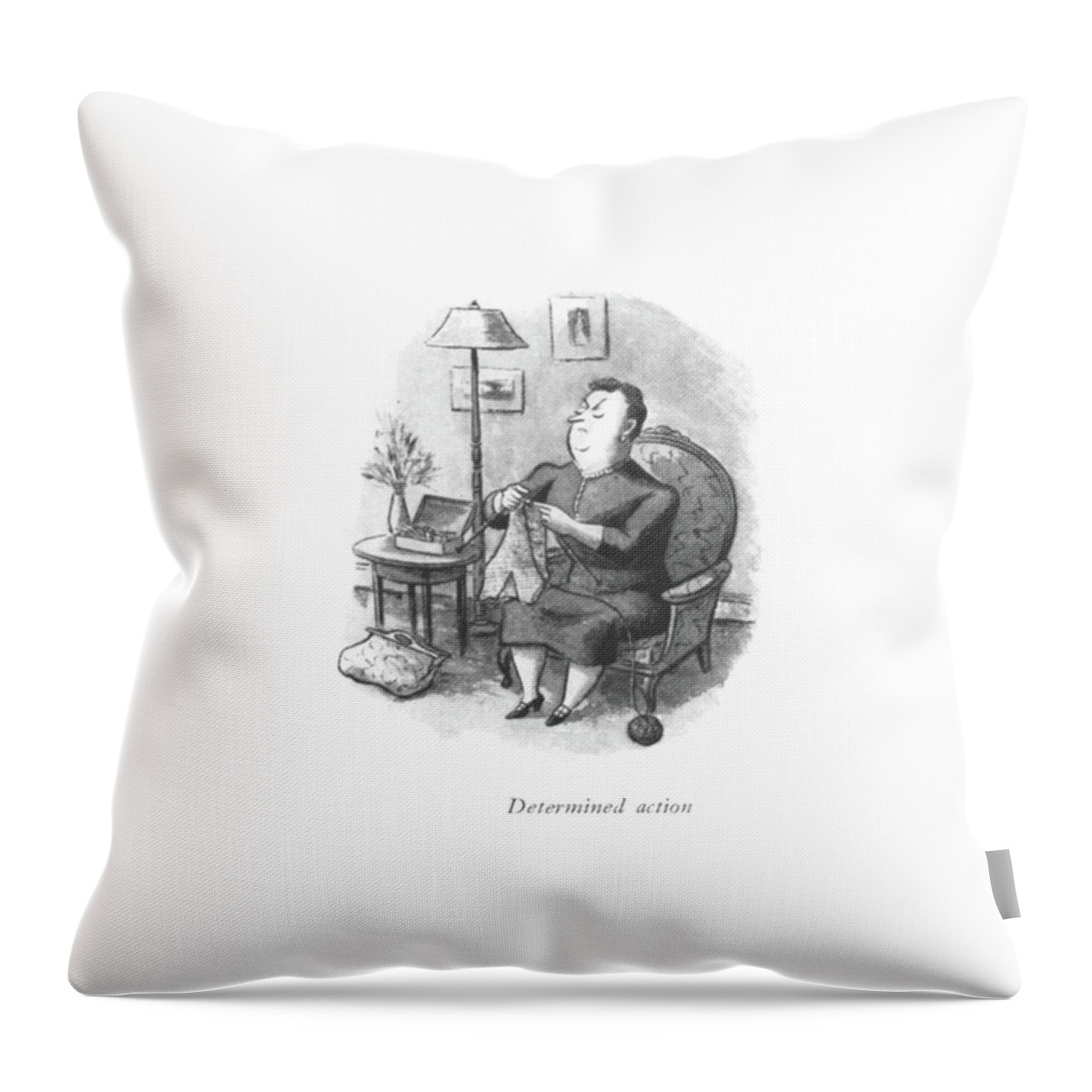 Determined Action Throw Pillow