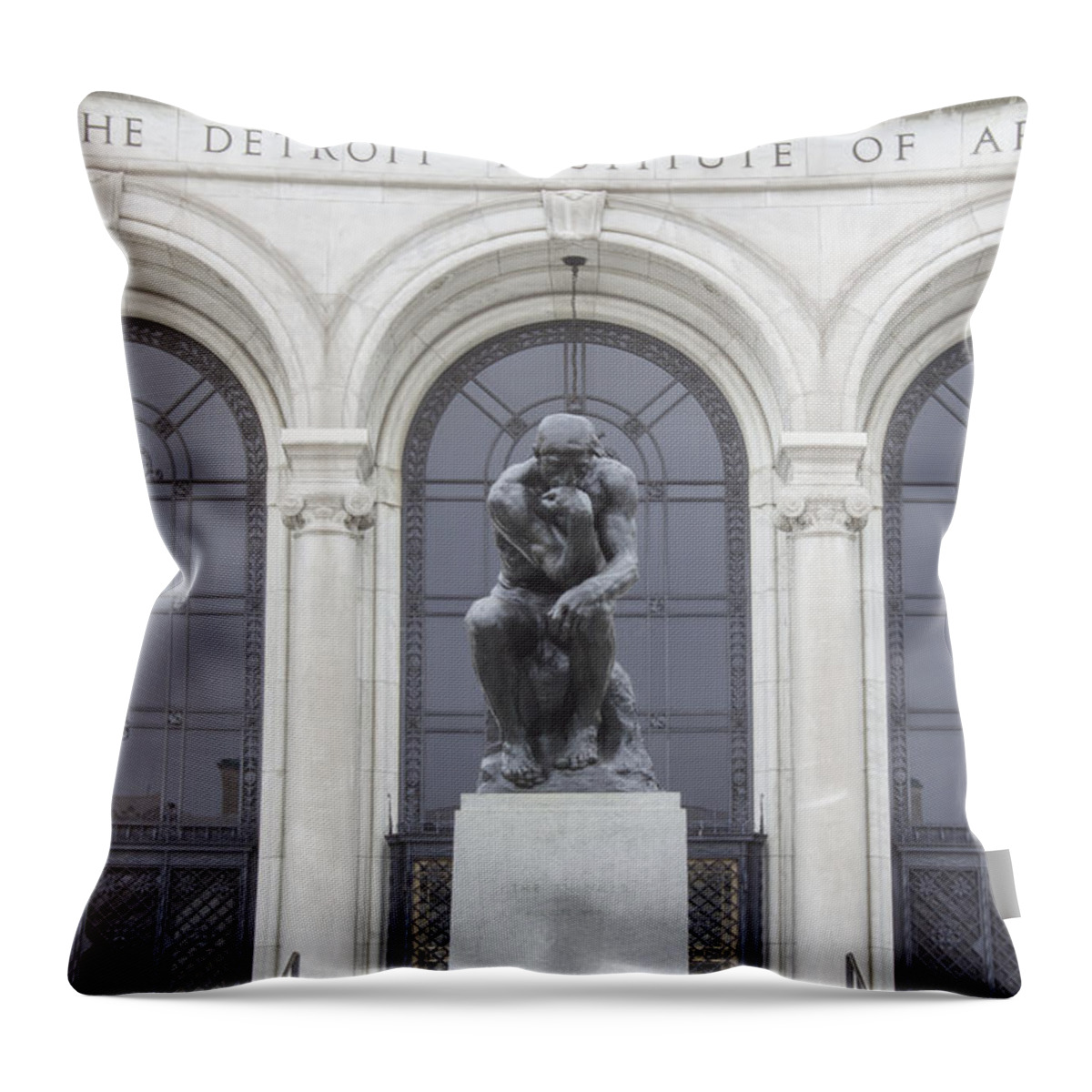 Detroit Throw Pillow featuring the photograph Detroit Institute of Art by John McGraw