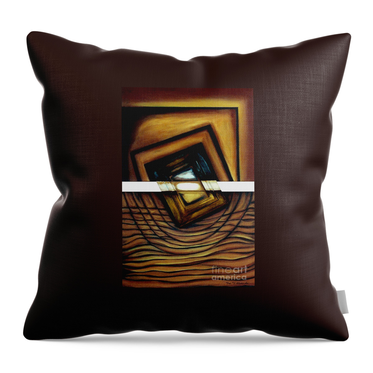 Surrealism Throw Pillow featuring the painting Deversity View by Fei A