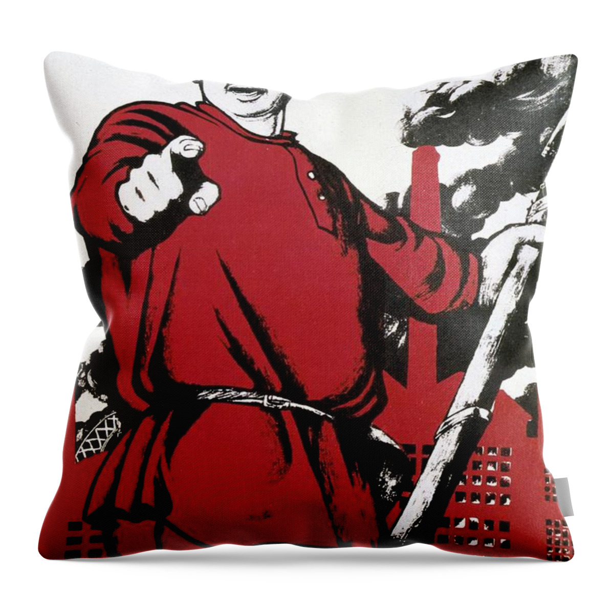 Did Throw Pillow featuring the drawing Did You Volunteer by Dmitry Moor