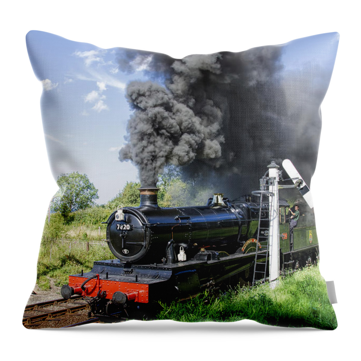 Dinsmore Manor Throw Pillow featuring the photograph Dinmore Manor in motion by Steev Stamford