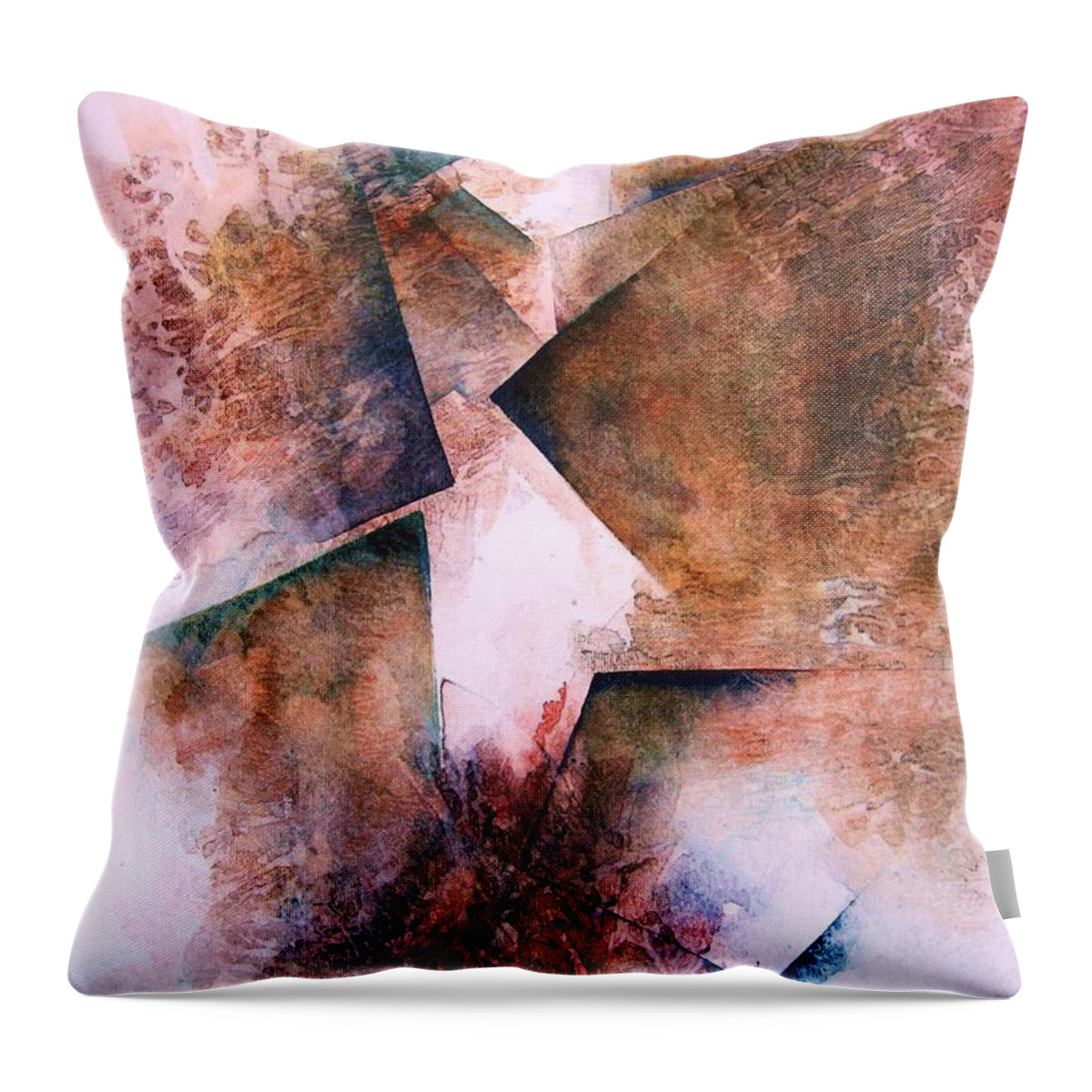 Abstract Throw Pillow featuring the painting Divine Path by Frances Ku