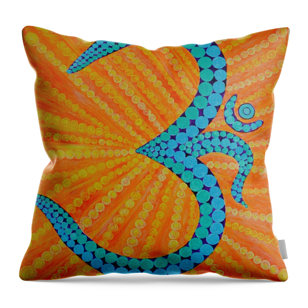Divine Radiance Throw Pillow featuring the painting Divine Radiance by Sonali Gangane