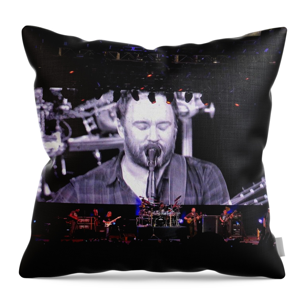 Dave Throw Pillow featuring the photograph DMB Live by Aaron Martens