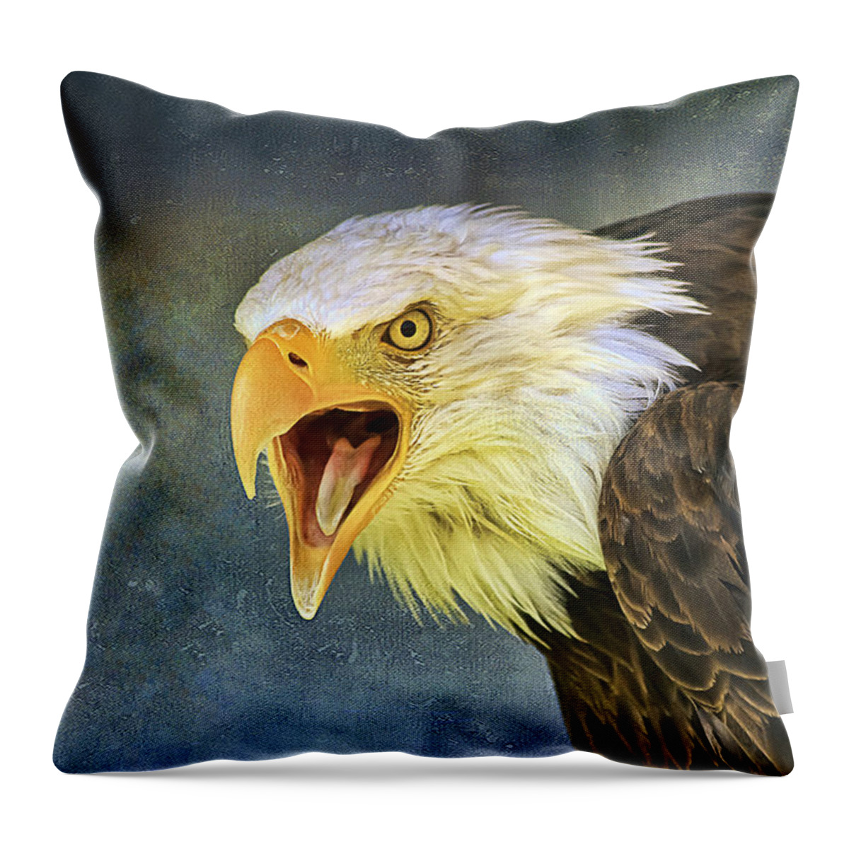 Bird Throw Pillow featuring the photograph Do It Or Else by Teresa Zieba