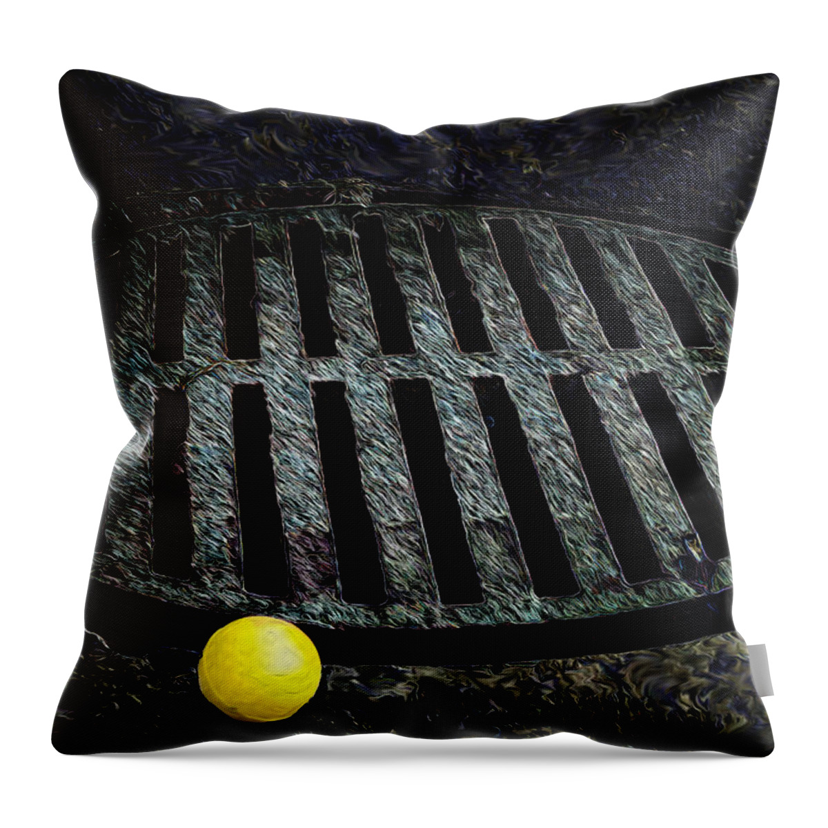 Dog Throw Pillow featuring the digital art Dogs Eye View by Georgianne Giese