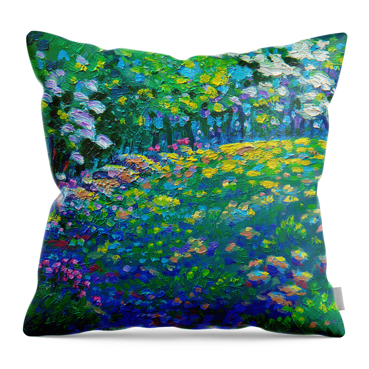 Pennsylvania Throw Pillow featuring the painting Dogwoods Day by Michael Gross